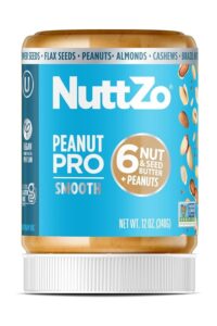 A jar of NuttZo Peanut Pro.