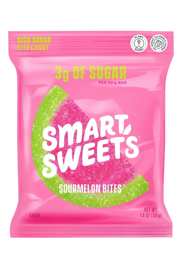 A bag of smart sweets sourmelon bites.