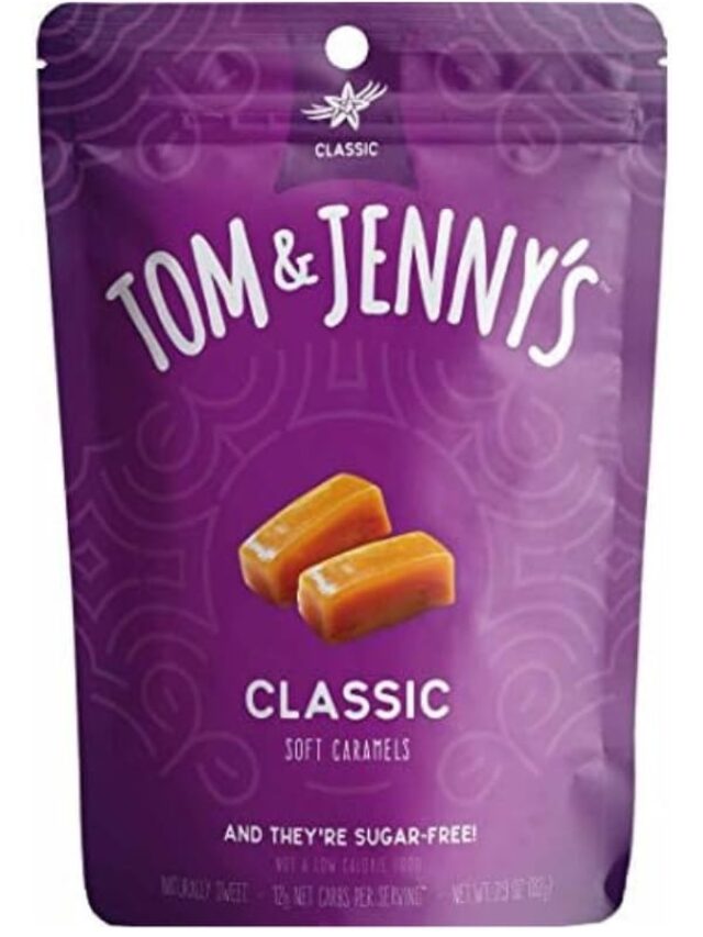 A bag of Tom and Jenny's classic soft caramels.