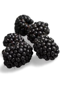 Five blackberries.