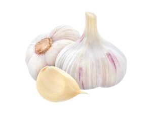 Two bulbs of garlic.