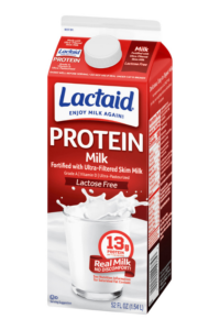 A carton of Lactaid Protein Milk.