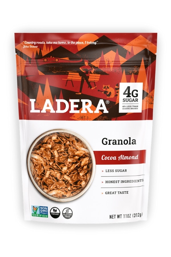 A bag of Ladera Granola coconut almond flavor.