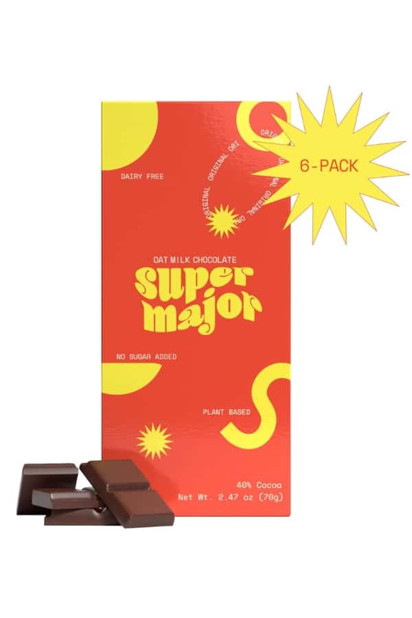 A package of super major oat milk chocolate.