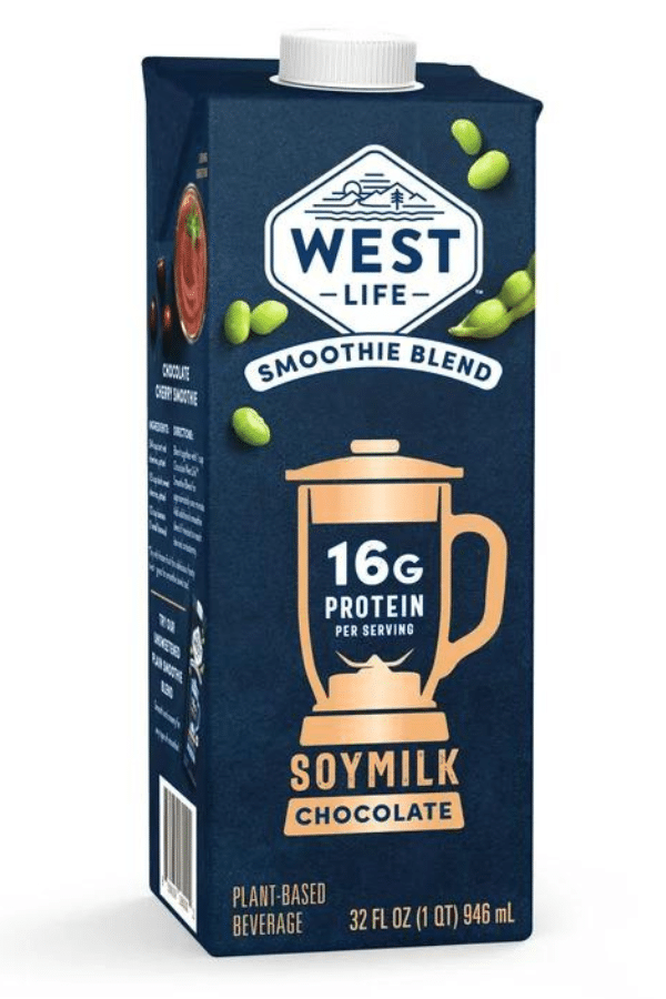 A bottle of Westlife Soy Milk Smoothie Blend.