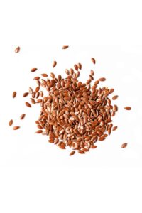 A bunch of flax seeds.
