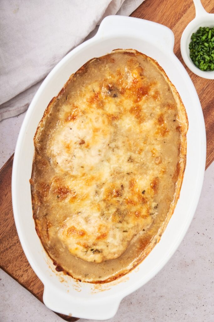 Cheesy Baked Cream of Mushroom Chicken