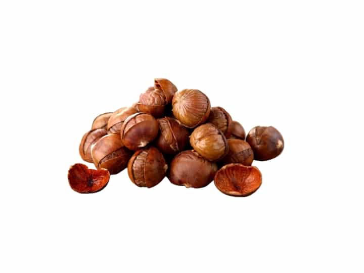 Chestnuts in a pile.