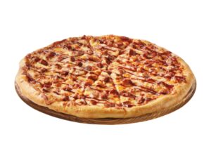 A bbq chicken pizza.
