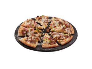 A cheese steak pizza.