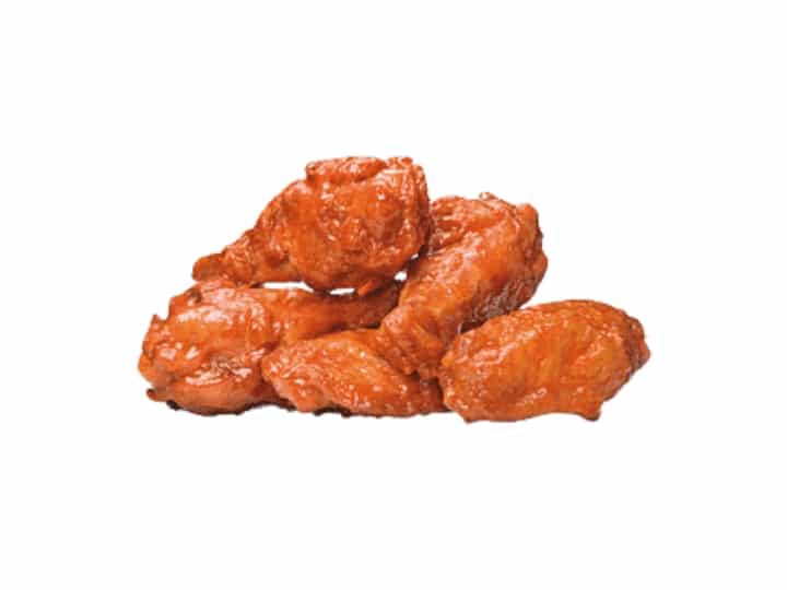 5 Buffalo hot wings.