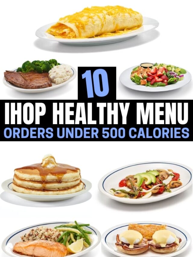 A compilation of ihop healthy menu items.