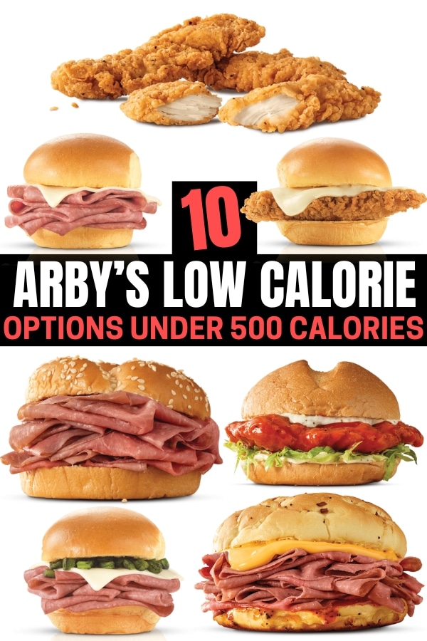 A compilation of a bunch of low calorie arbys menu options.