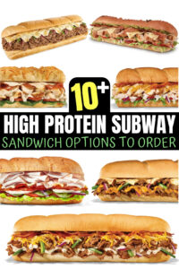 A compilation of subway high protein sandwiches.