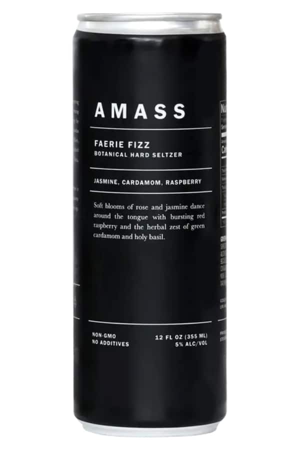 A can of Amass Fizzy Seltzer.