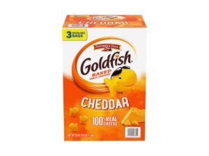 A box of Goldfish Cheddar Crackers.