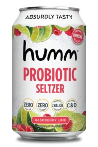 A can of Humm Probiotic Seltzer.