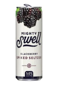 A can of Mighty Swell Seltzer.