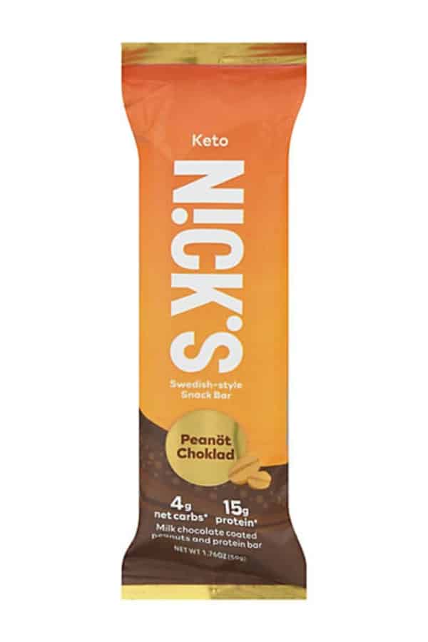 Nicks peanut chocolate swedish style snack bar.