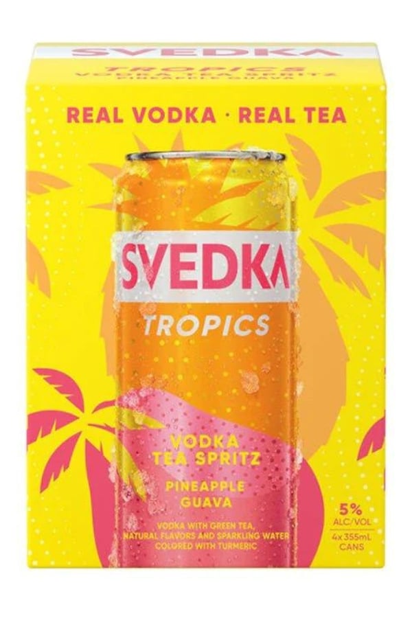 A box of Svedka Tropics.