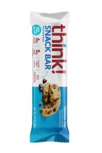 Think chocolate chip cookie dough snack bar.