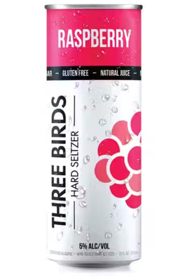 A can of Three Birds Hard Seltzer.