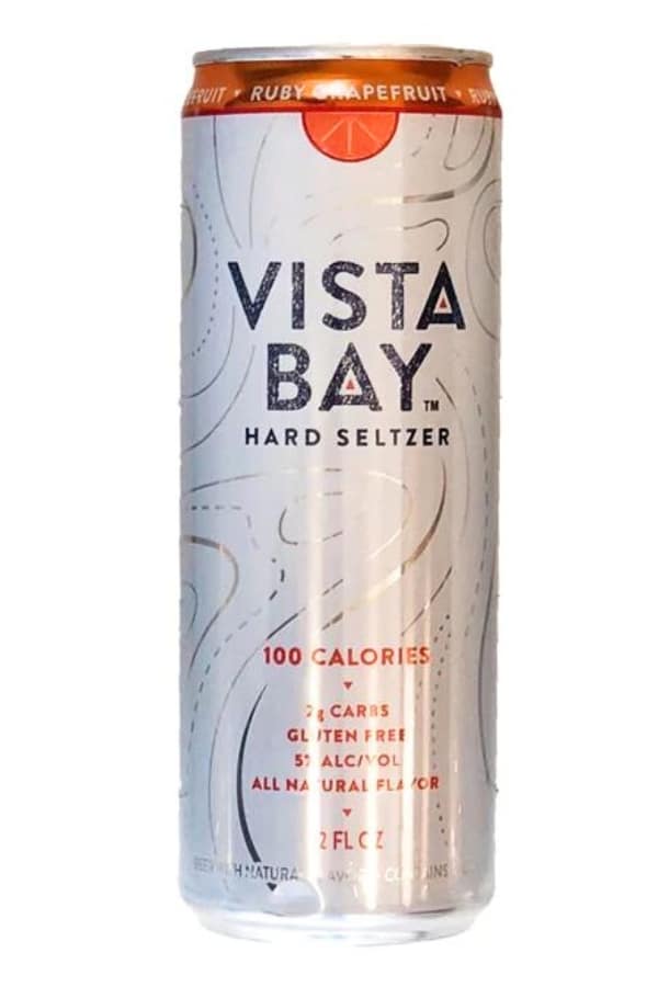 A can of Vista Bay Hard Seltzer.