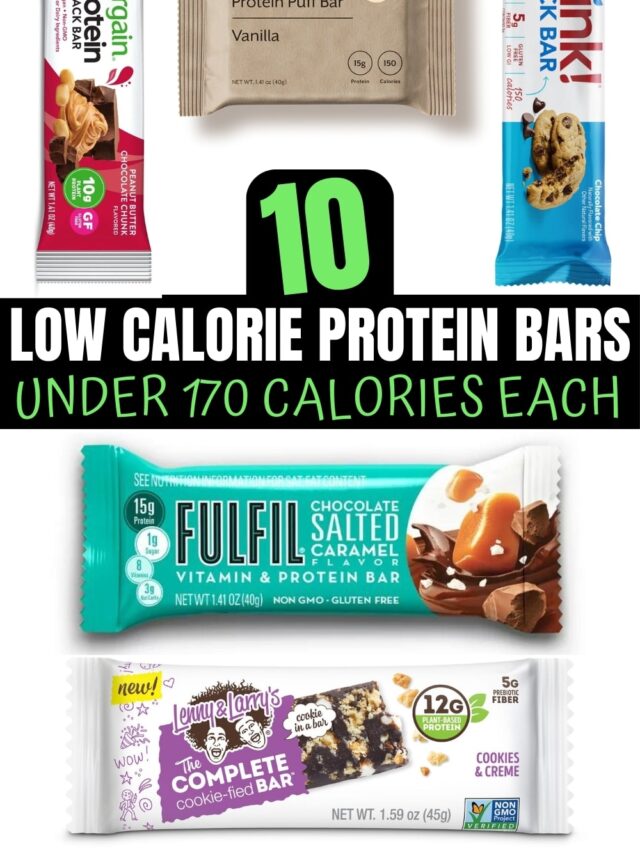 A bunch of low calorie protein bars.