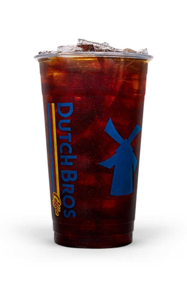 a clear cup of dutch bros cold brew.