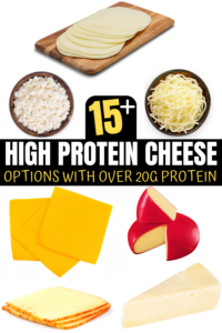 A bunch of high protein cheese options.