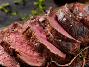 A few slices of venison.