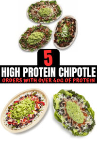 A bunch of chipotle high protein orders.