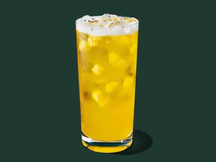 A cup of Pineapple Passionfruit Refresher.