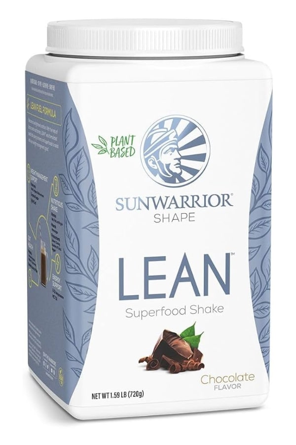 A tub of Sunwarrior Lean Superfood Shake.