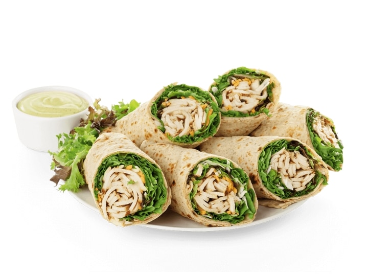 Six chick fil a chicken wraps.