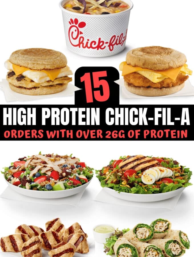 A bunch of chick fil a high protein orders.