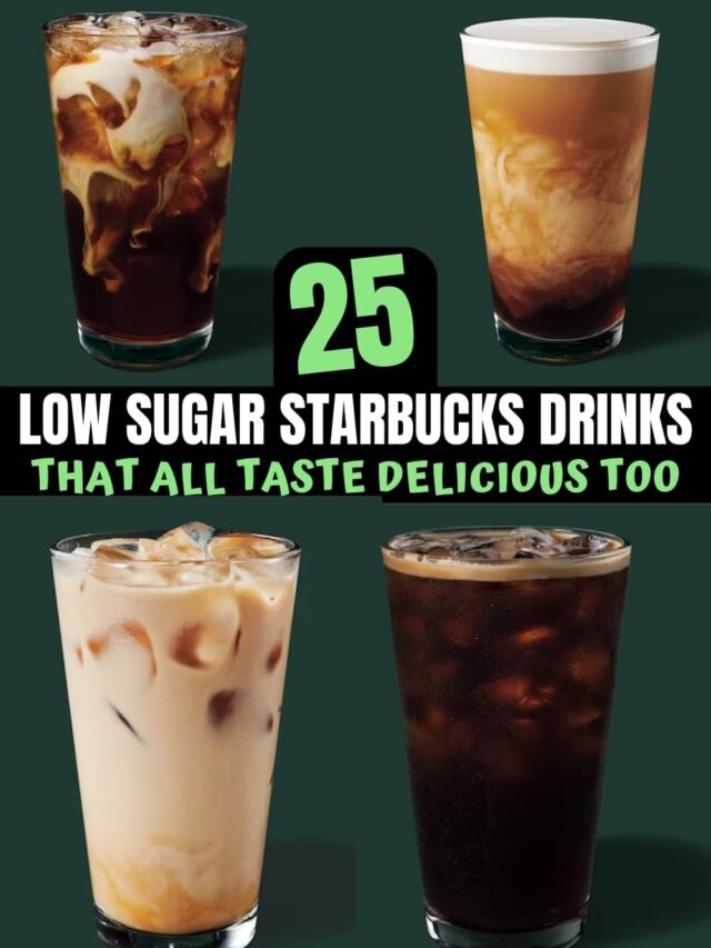 A bunch of low sugar starbucks drinks.