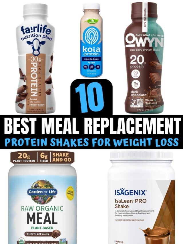 A compilation of meal replacement shakes for weight loss.