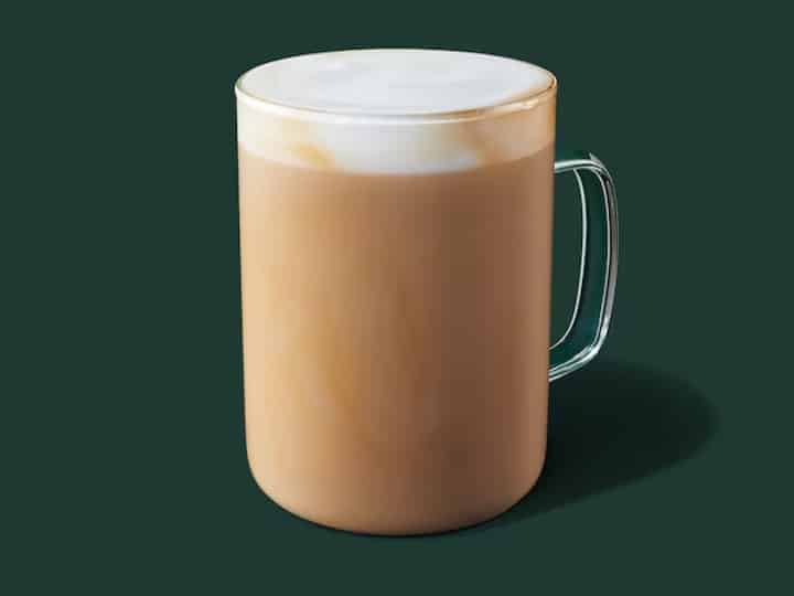 A cup of starbucks Caffé Latte.