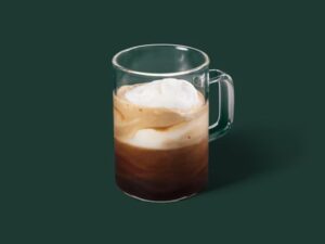 A starbucks espresso con panna.