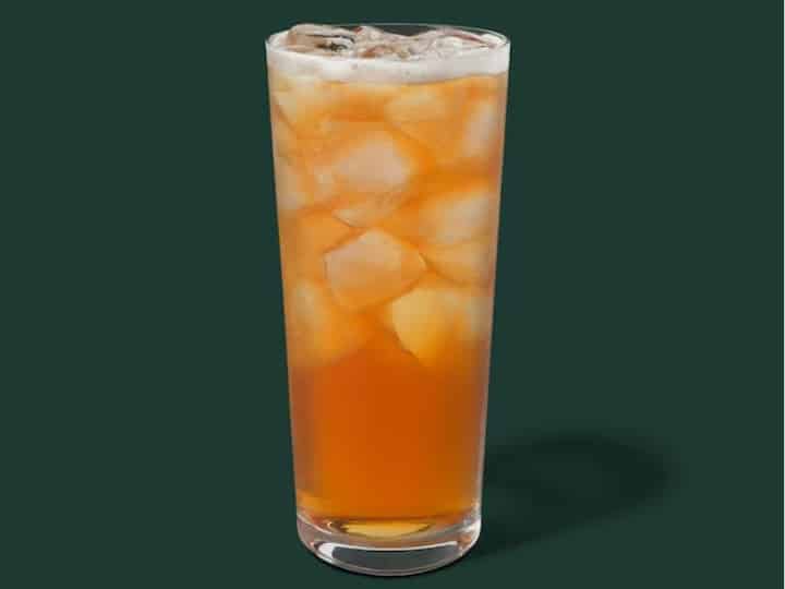 A glass of starbucks iced tea.