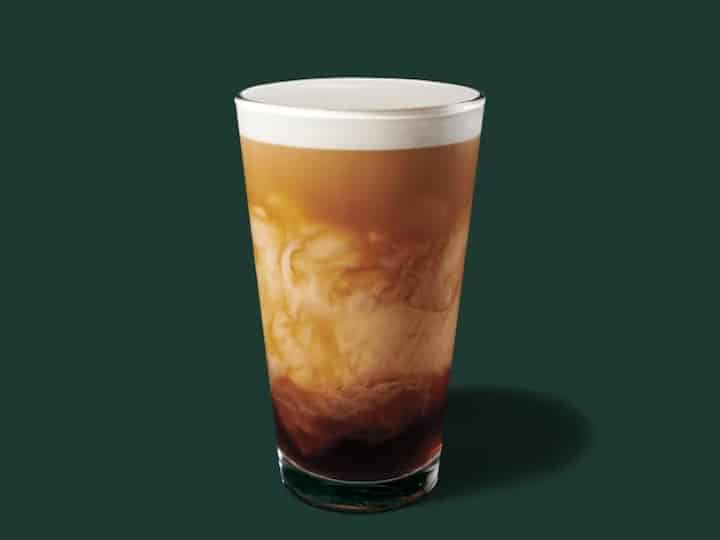 A cup of starbucks vanilla sweet cream nitro cold brew.