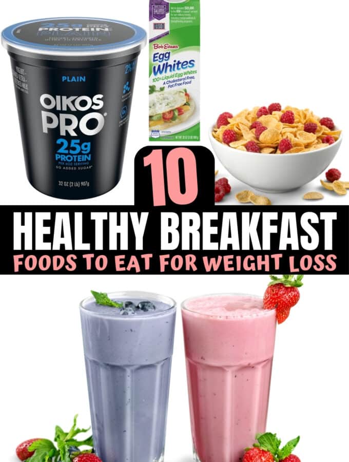 A bunch of breakfast foods for weight loss.