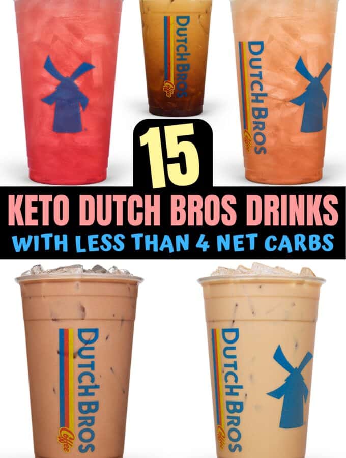 A bunch of keto dutch bros drinks.