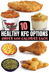 A bunch of KFC healthy options.