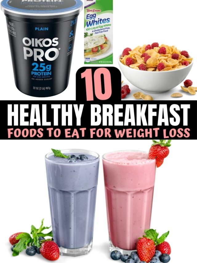 A bunch of breakfast foods for weight loss.