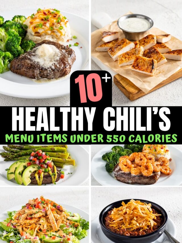 A bunch of healthy chili's options.