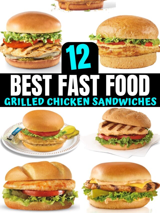 A bunch of fast food grilled chicken sandwiches.