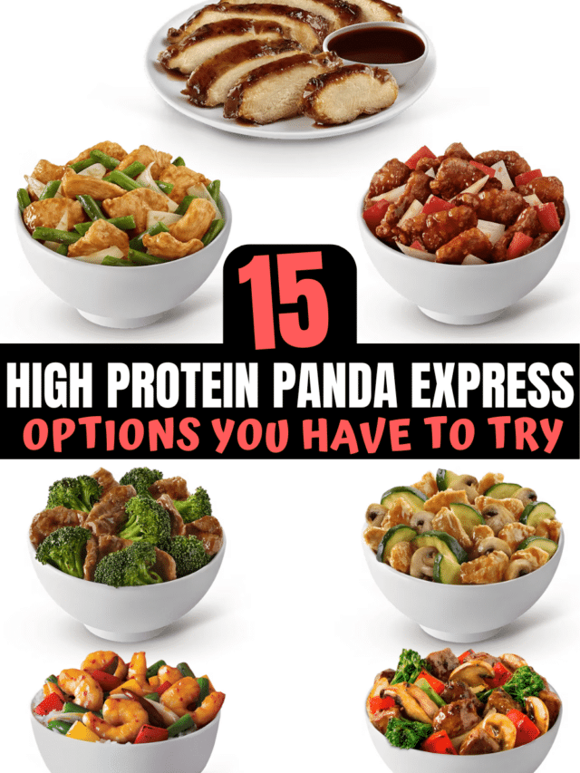 A bunch of high protein panda express options.