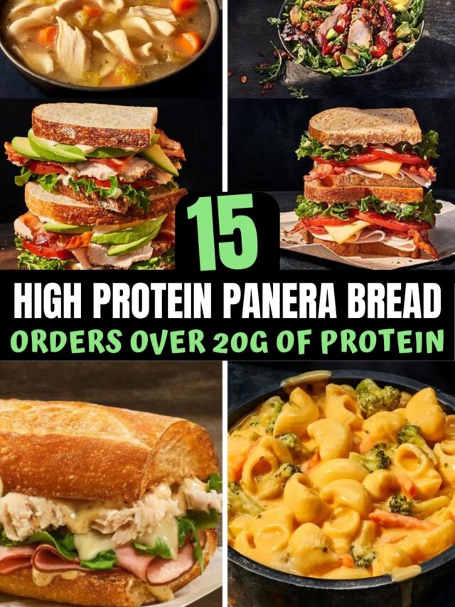 A bunch of high protein panera options.